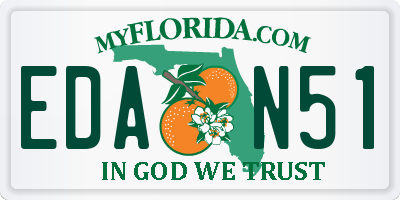 FL license plate EDAN51