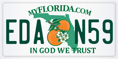 FL license plate EDAN59