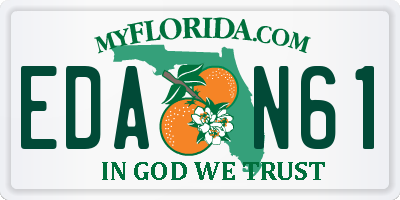FL license plate EDAN61
