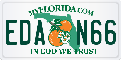 FL license plate EDAN66