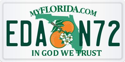 FL license plate EDAN72