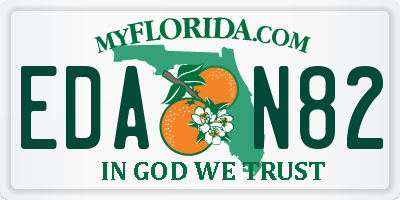 FL license plate EDAN82