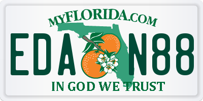 FL license plate EDAN88