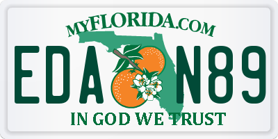 FL license plate EDAN89
