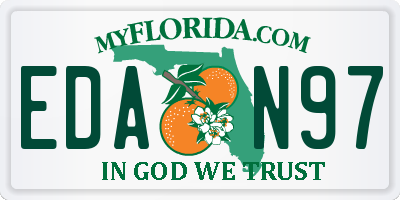 FL license plate EDAN97