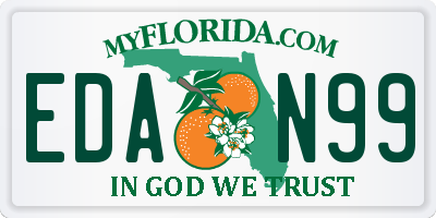 FL license plate EDAN99