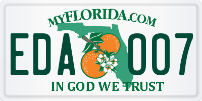 FL license plate EDAO07