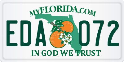 FL license plate EDAO72
