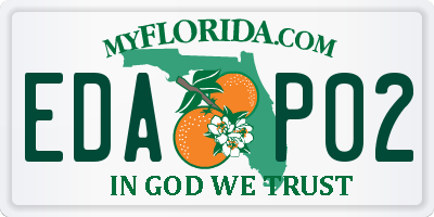 FL license plate EDAP02