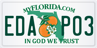 FL license plate EDAP03