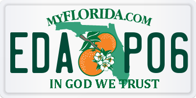 FL license plate EDAP06