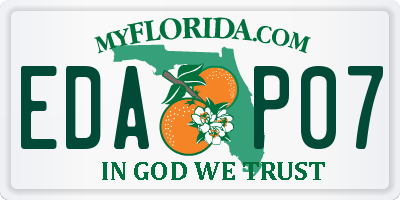 FL license plate EDAP07