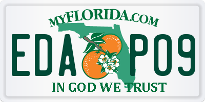 FL license plate EDAP09