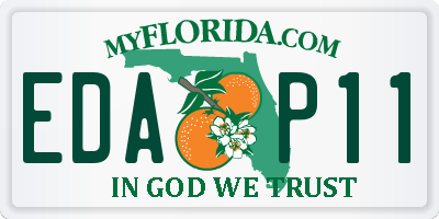FL license plate EDAP11