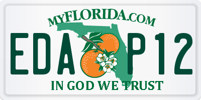 FL license plate EDAP12