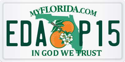 FL license plate EDAP15