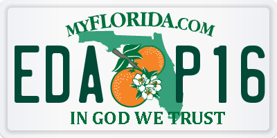 FL license plate EDAP16