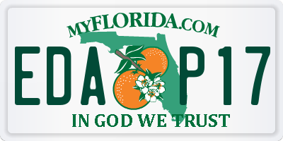 FL license plate EDAP17