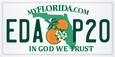 FL license plate EDAP20