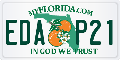 FL license plate EDAP21