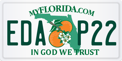FL license plate EDAP22