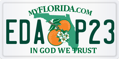 FL license plate EDAP23
