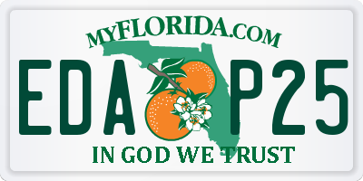 FL license plate EDAP25