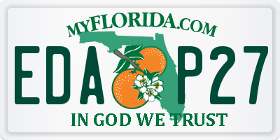 FL license plate EDAP27