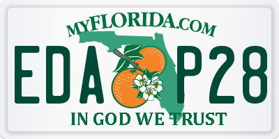 FL license plate EDAP28