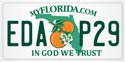 FL license plate EDAP29