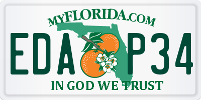 FL license plate EDAP34