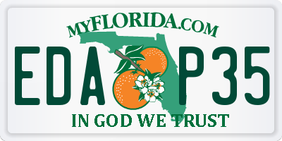 FL license plate EDAP35