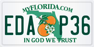 FL license plate EDAP36