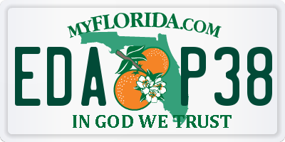 FL license plate EDAP38