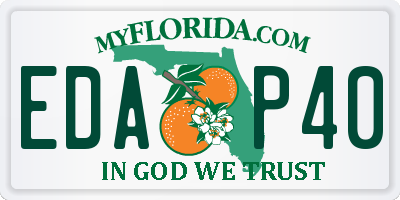 FL license plate EDAP40