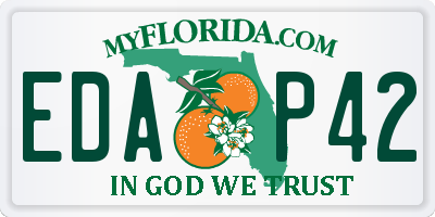 FL license plate EDAP42
