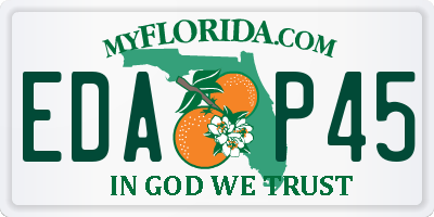 FL license plate EDAP45