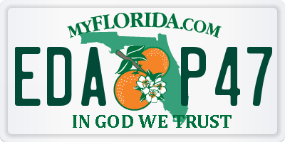FL license plate EDAP47
