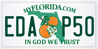 FL license plate EDAP50