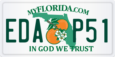 FL license plate EDAP51
