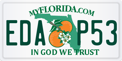 FL license plate EDAP53