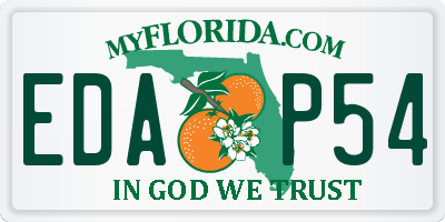 FL license plate EDAP54