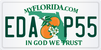 FL license plate EDAP55