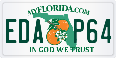 FL license plate EDAP64