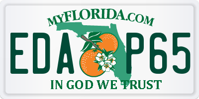 FL license plate EDAP65
