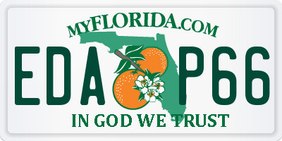 FL license plate EDAP66