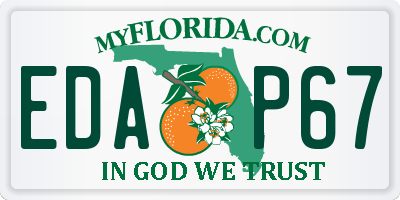 FL license plate EDAP67
