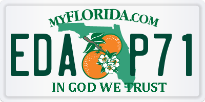 FL license plate EDAP71