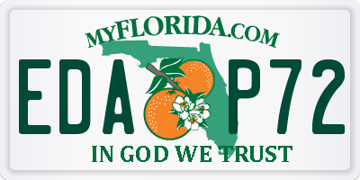 FL license plate EDAP72