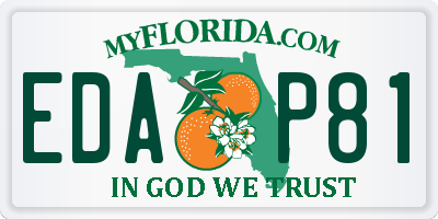 FL license plate EDAP81